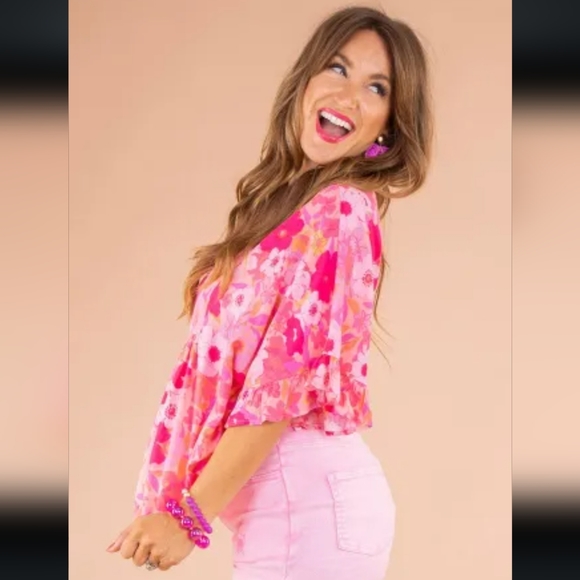 🔥New Plus size floral babydoll top - Picture 5 of 12